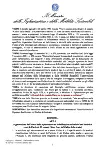 D.m. n.485 del 30 nov 2021 titolarità ponti